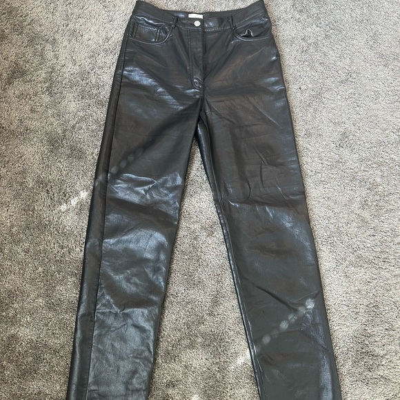 Aritzia Wilfred black leather pants - Picture 2 of 3